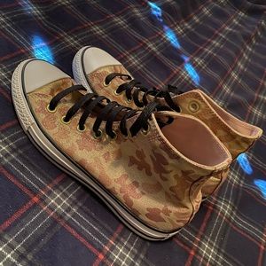 Converse Glitter Camo Gold HI Top Women’s Size 9